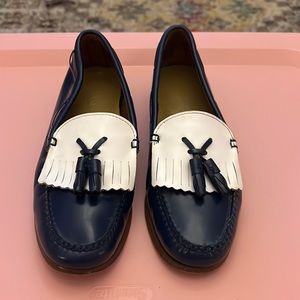 Size 7 GH bass & co blue loafers.